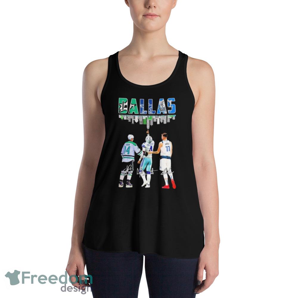 Dallas City Skyline Sports Team Players Signatures Shirt - 8800 Womens Flowy Racerback Tank Dallas City Skyline Sports Team Players Signatures Shirt - 8800 Womens Flowy Racerback Tank
