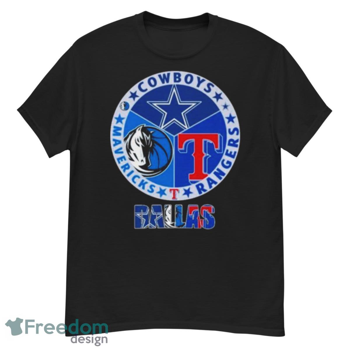 Dallas Cowboys Dallas Rangers Dallas Mavericks 2023 Logo Shirt - G500 Men’s Classic T-Shirt