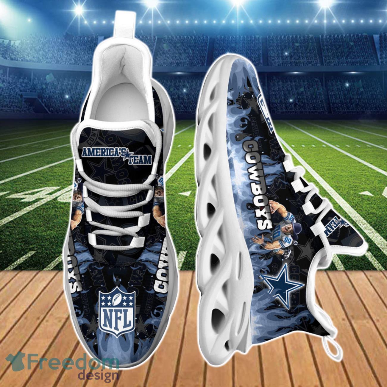 Dallas Cowboys NFL Unique Sneaker Max Soul Shoes - Freedomdesign