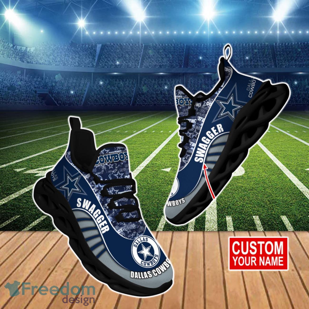 Dallas Cowboys NFL Unique Sneaker Max Soul Shoes - Freedomdesign