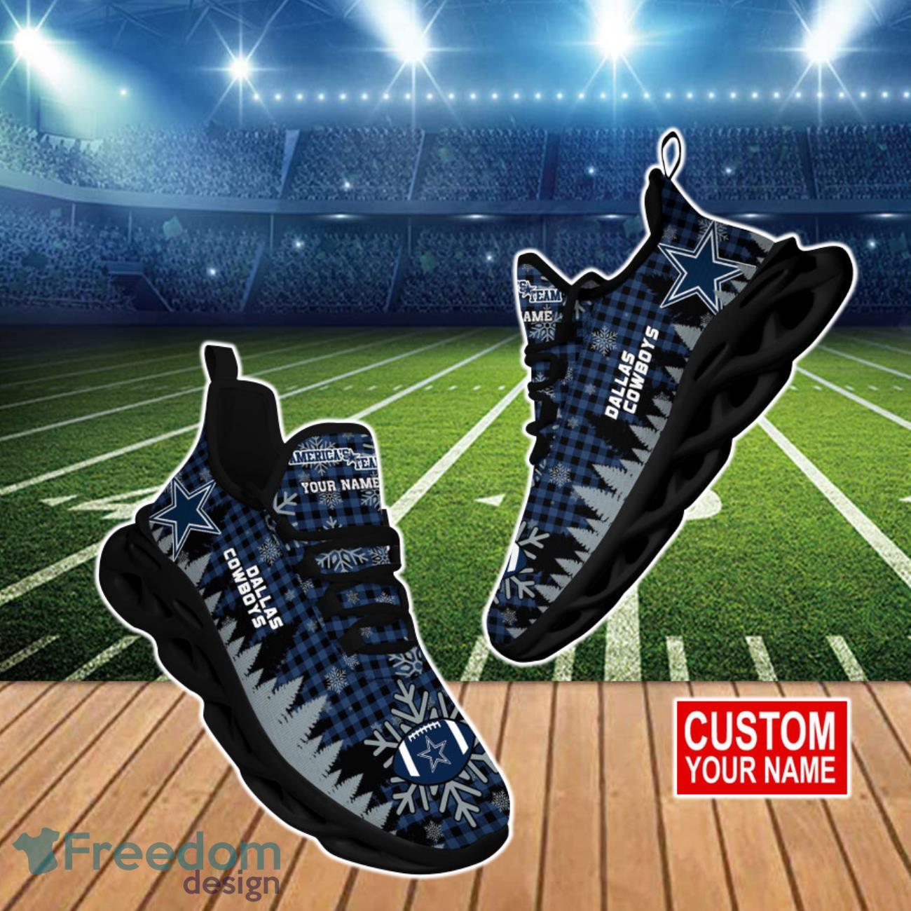 Dallas Cowboys NFL Max Soul Sneaker Blue Color Sneaker - Freedomdesign