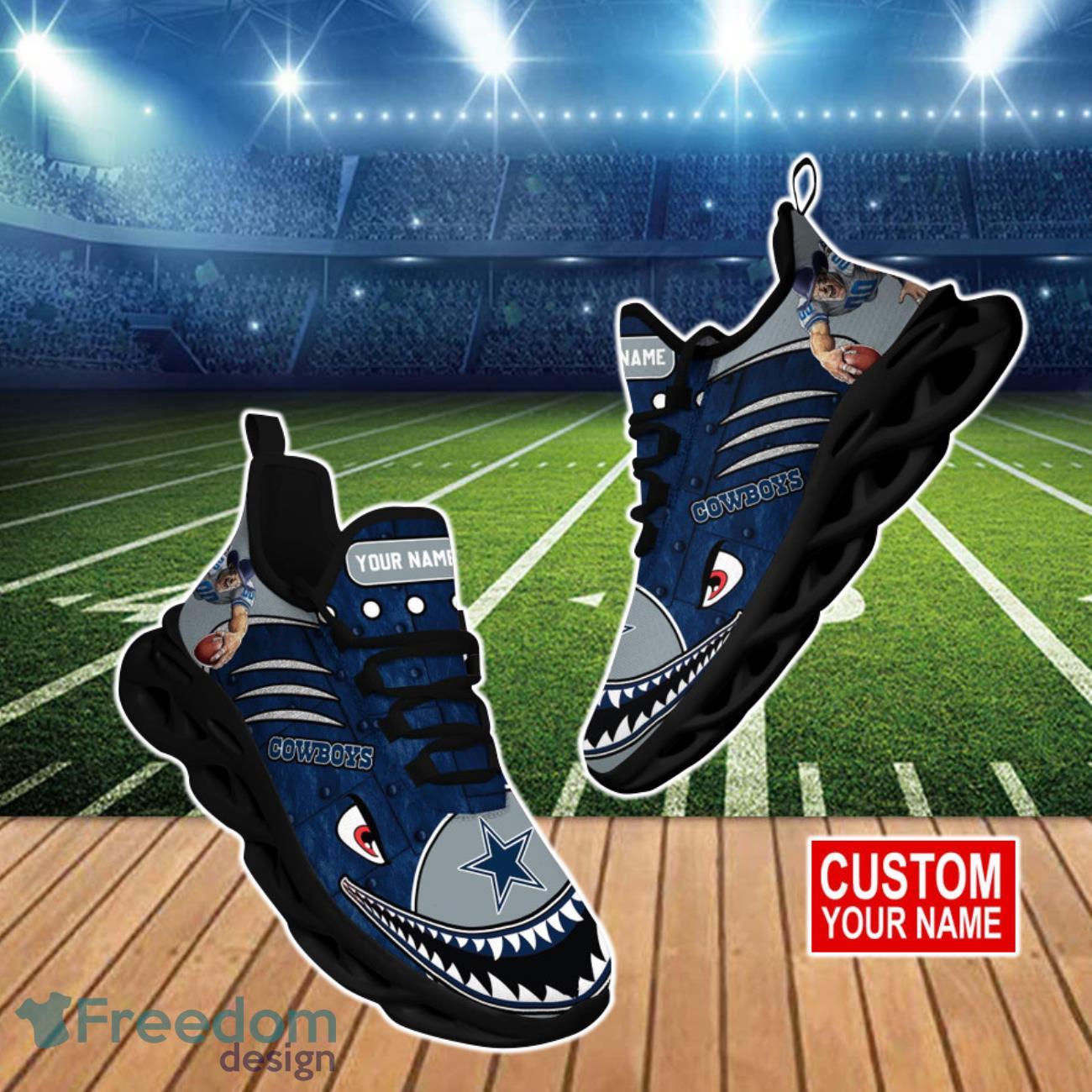 Dallas Cowboys NFL 3D Clunky Max Soul Shoes - Freedomdesign