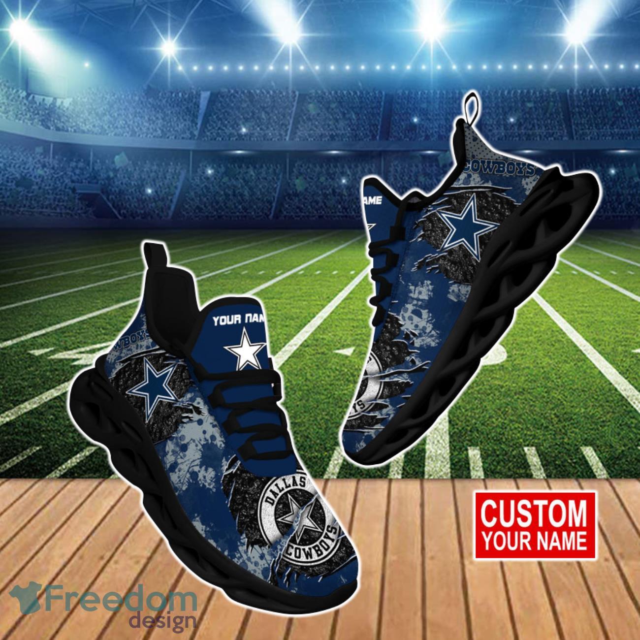 Dallas Cowboys NFL Custom Name Unique Max Soul Shoes Gift For Fans Running  Sneaker - Freedomdesign