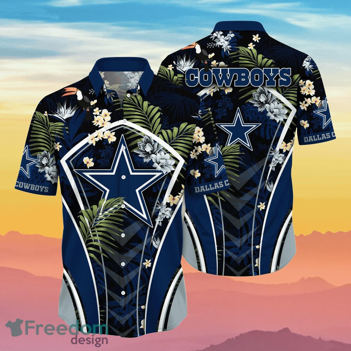 Dallas Cowboys NFL Flower Hawaiian Shirt Impressive Gift For Fans Product Photo 1