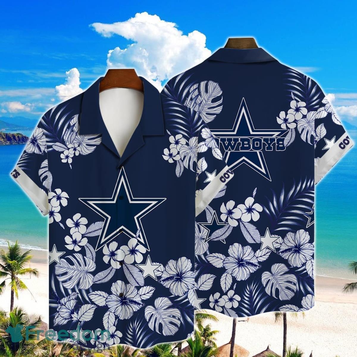 Dallas Cowboys NFL Hibiscus 2023 AOP Hawaiian Shirt For Men Women Product Photo 1