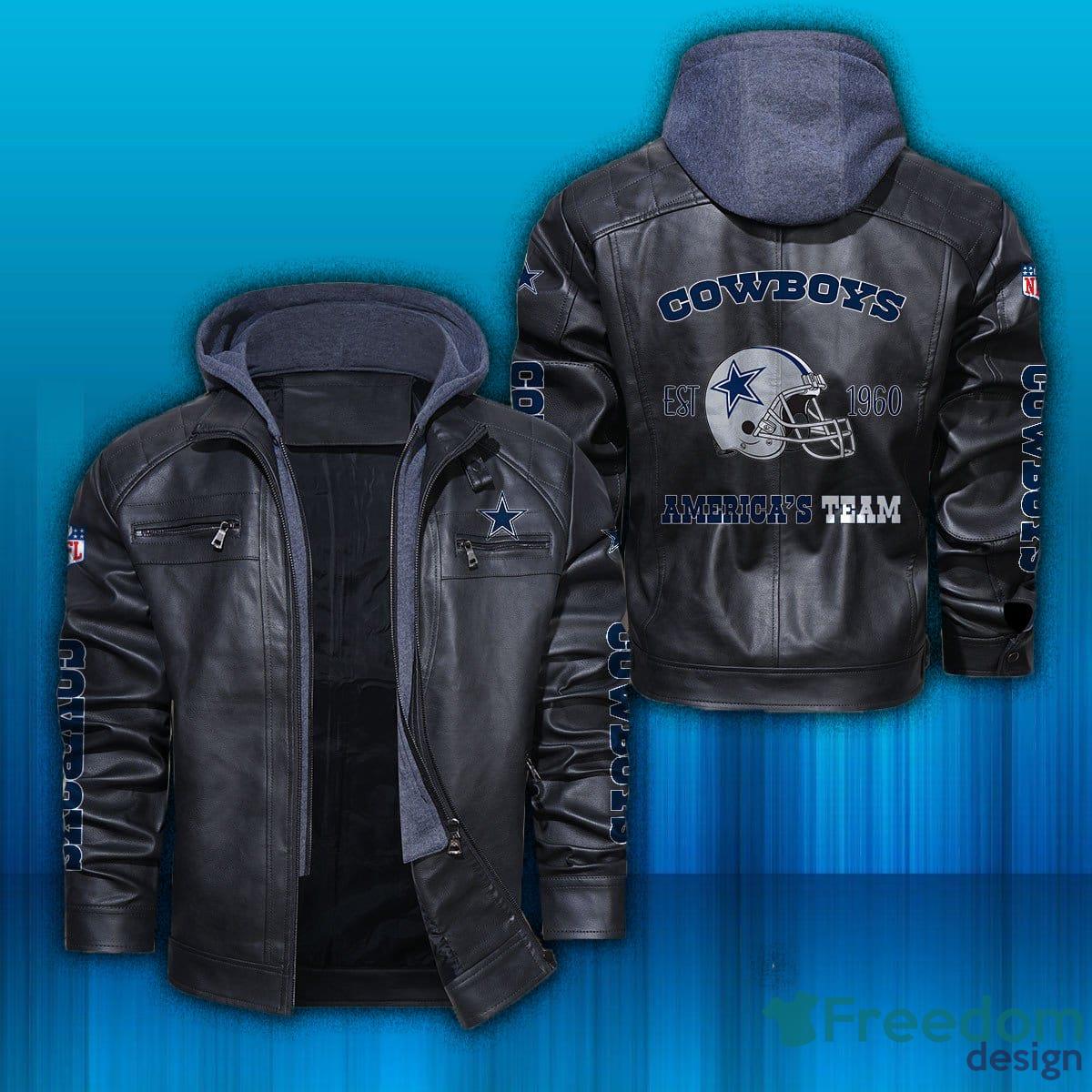 Dallas Cowboys NFL Logo Vintage Leather Jacket For Men And Women