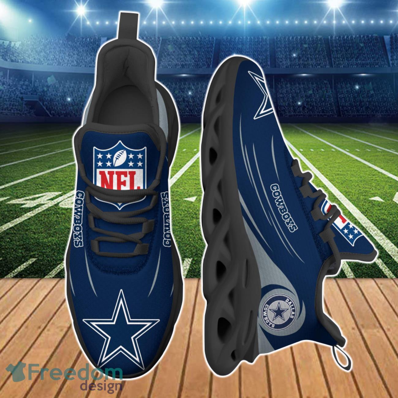 NFL Dallas Cowboys Logo Sneakers Max Soul Shoes For Men And Women -  Freedomdesign