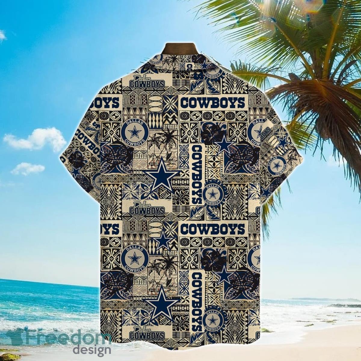 Custom Name Dallas Cowboys Hawaiian Shirt NFL Football Button Up Hawaiian  Shirt - T-shirts Low Price