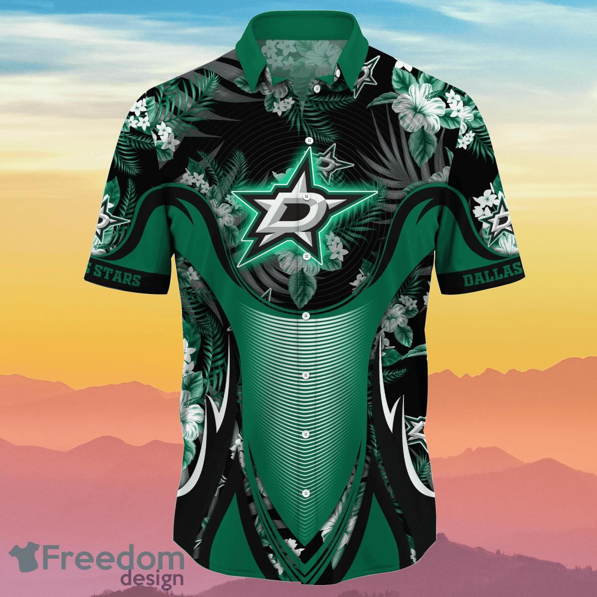 Dallas Stars NHL Flower Hawaiian Shirt Best Gift For Men And Women Fans Product Photo 2