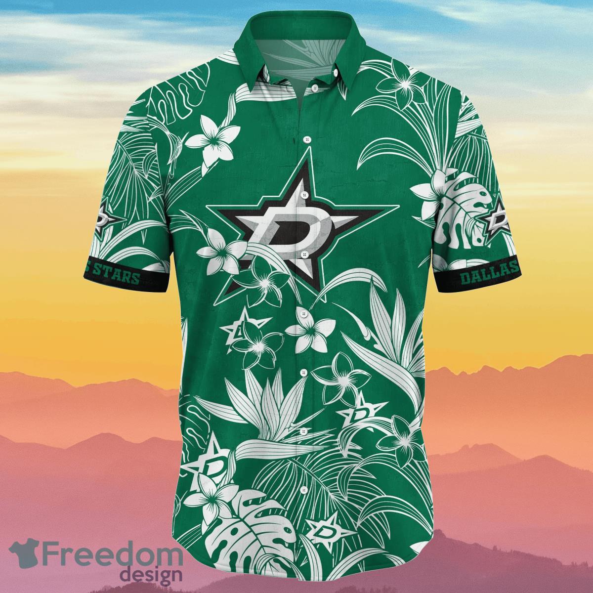 Dallas Stars National Hockey League 2023 Hibiscus Pattern Hawaiian Shirt
