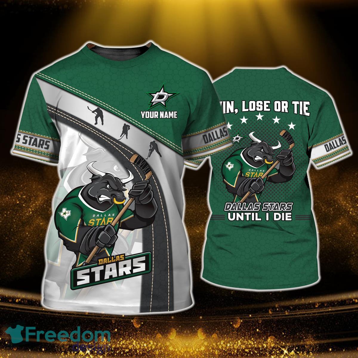 Dallas Stars Personalized Name 3D Tshirt Product Photo 1