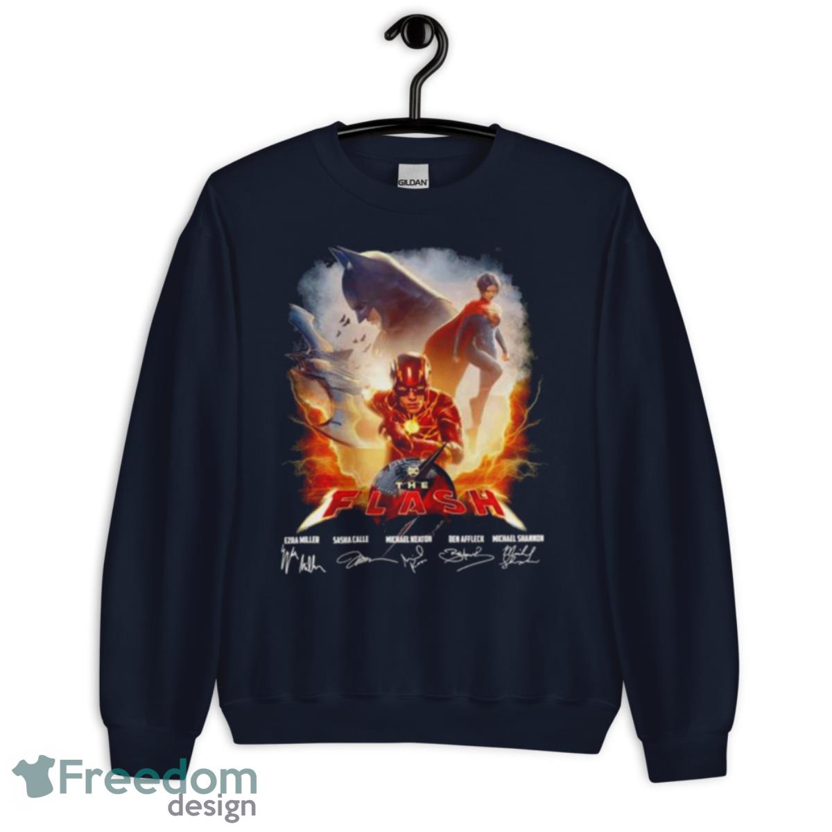 DC The Flash 2023 Signatures Shirt - Unisex Crewneck Sweatshirt-1