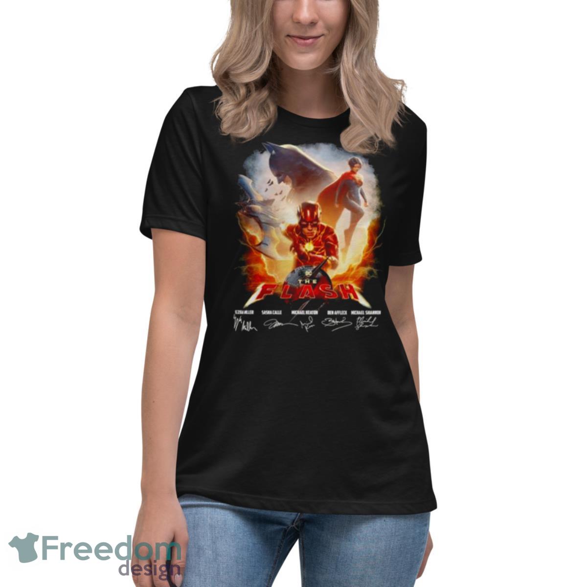 DC The Flash 2023 Signatures Shirt - Womens Relaxed Short Sleeve Jersey Tee DC The Flash 2023 Signatures Shirt - Womens Relaxed Short Sleeve Jersey Tee