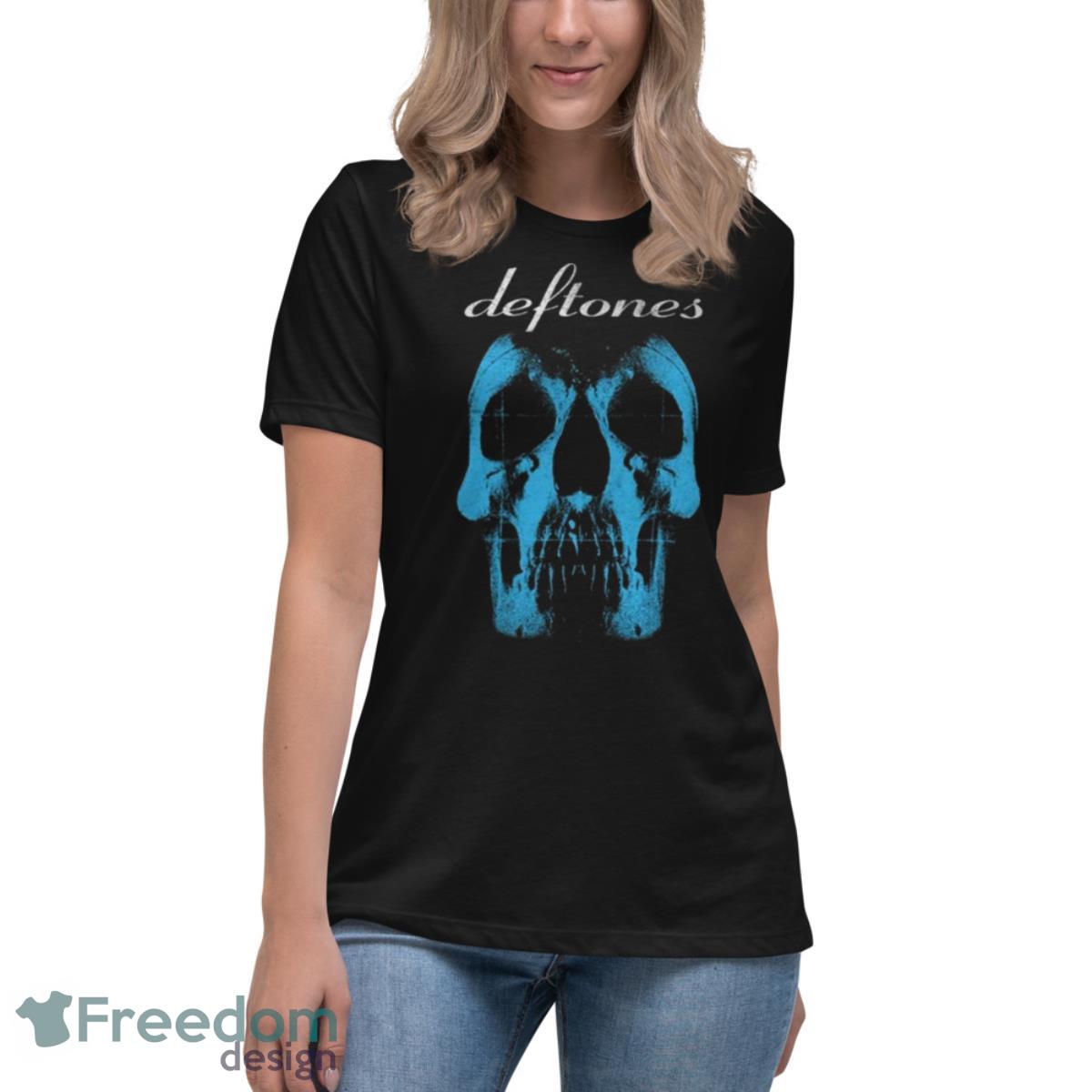 Deftones blue skull T shirt - Womens Relaxed Short Sleeve Jersey Tee Deftones blue skull T shirt - Womens Relaxed Short Sleeve Jersey Tee