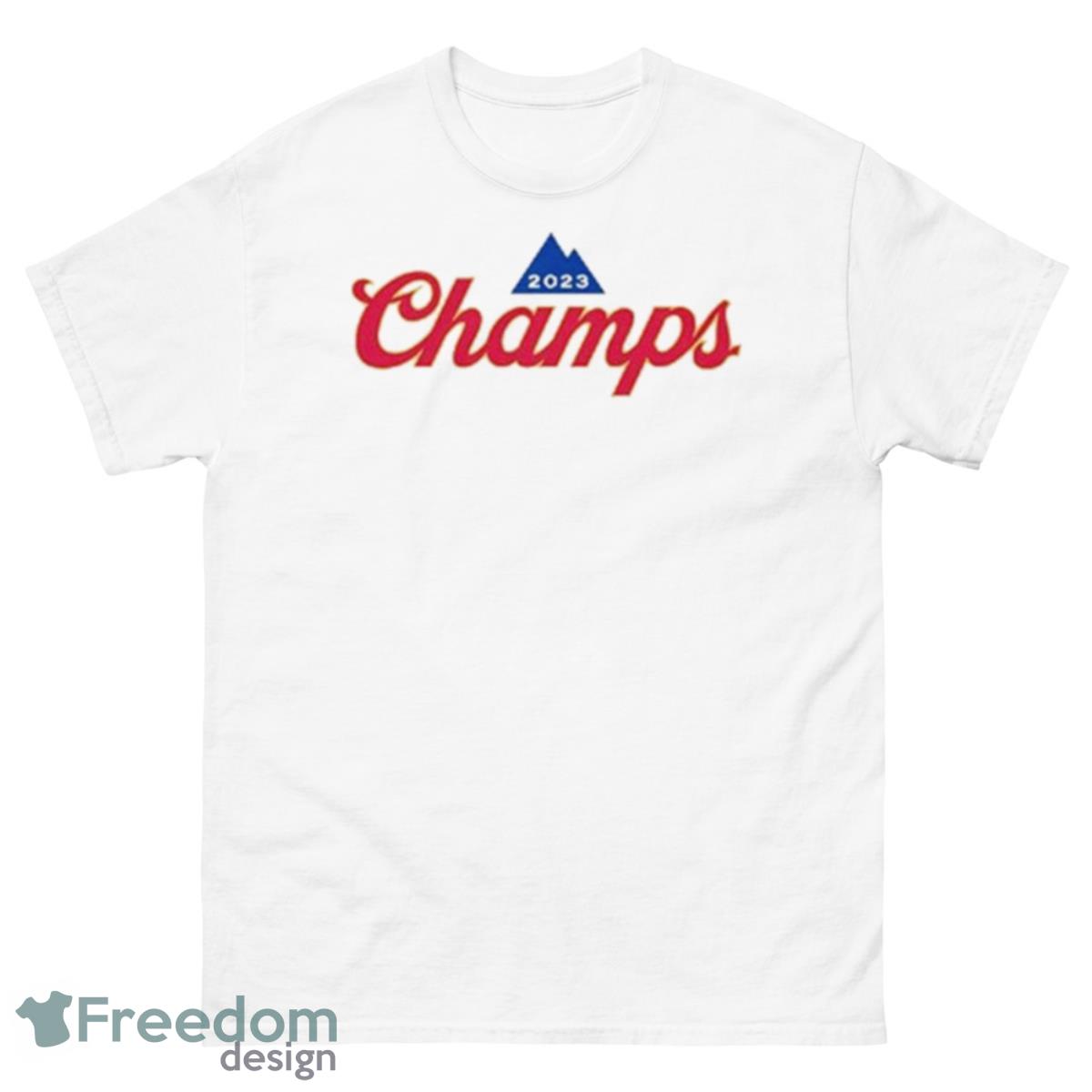 Denver 2023 Champs Logo Shirt - 500 Men’s Classic Tee Gildan