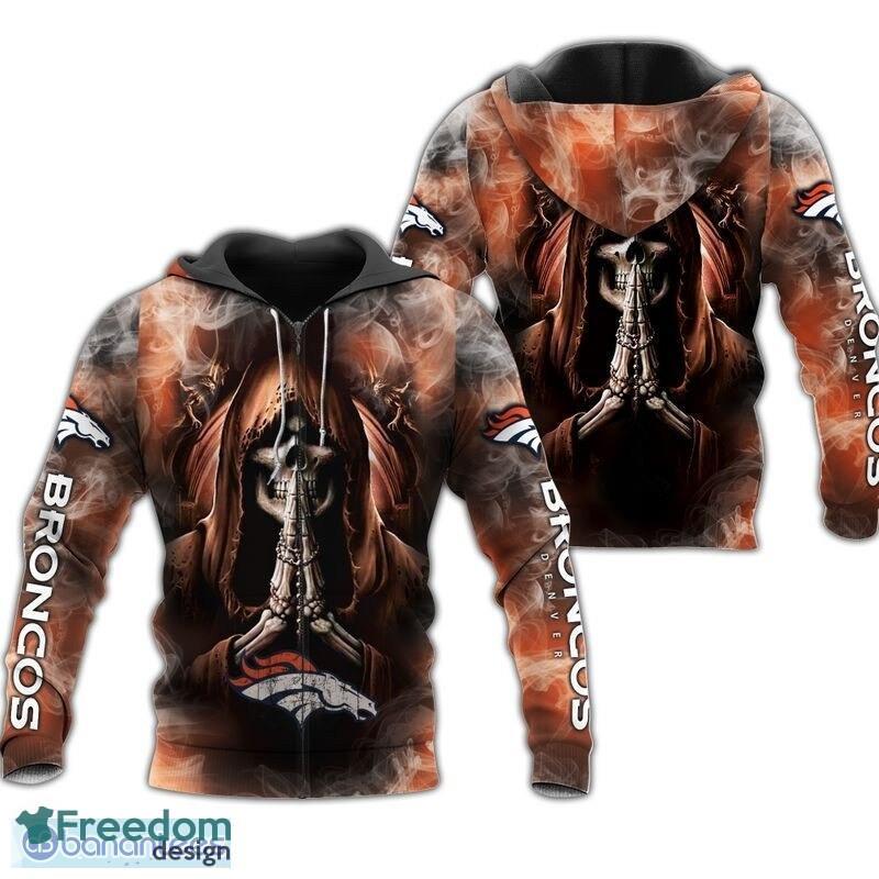 Denver Broncos 3D Hoodies death smoke graphic Gift For Mens