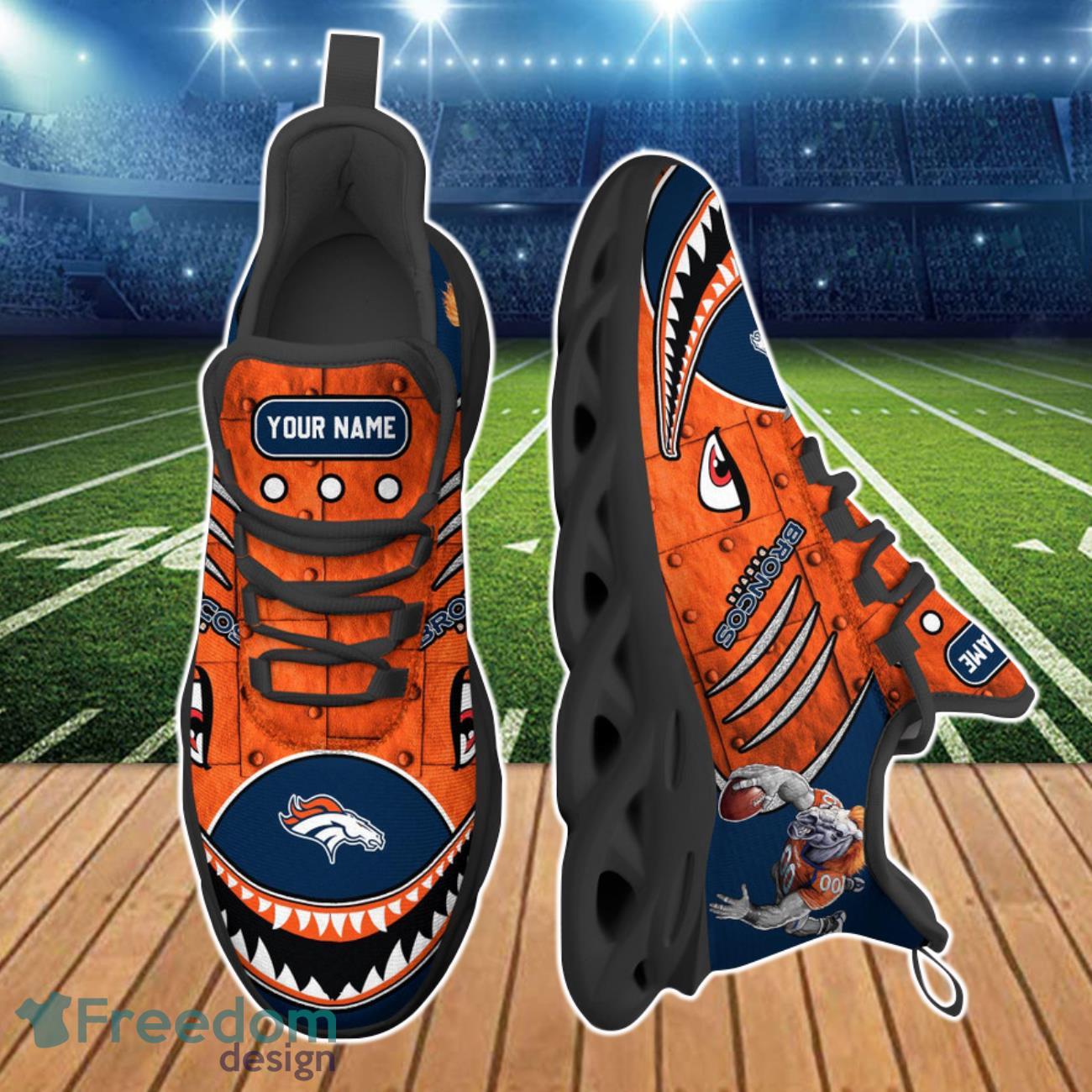 Denver Broncos NFL 3D Max Soul Shoes Personalized Product Photo 2