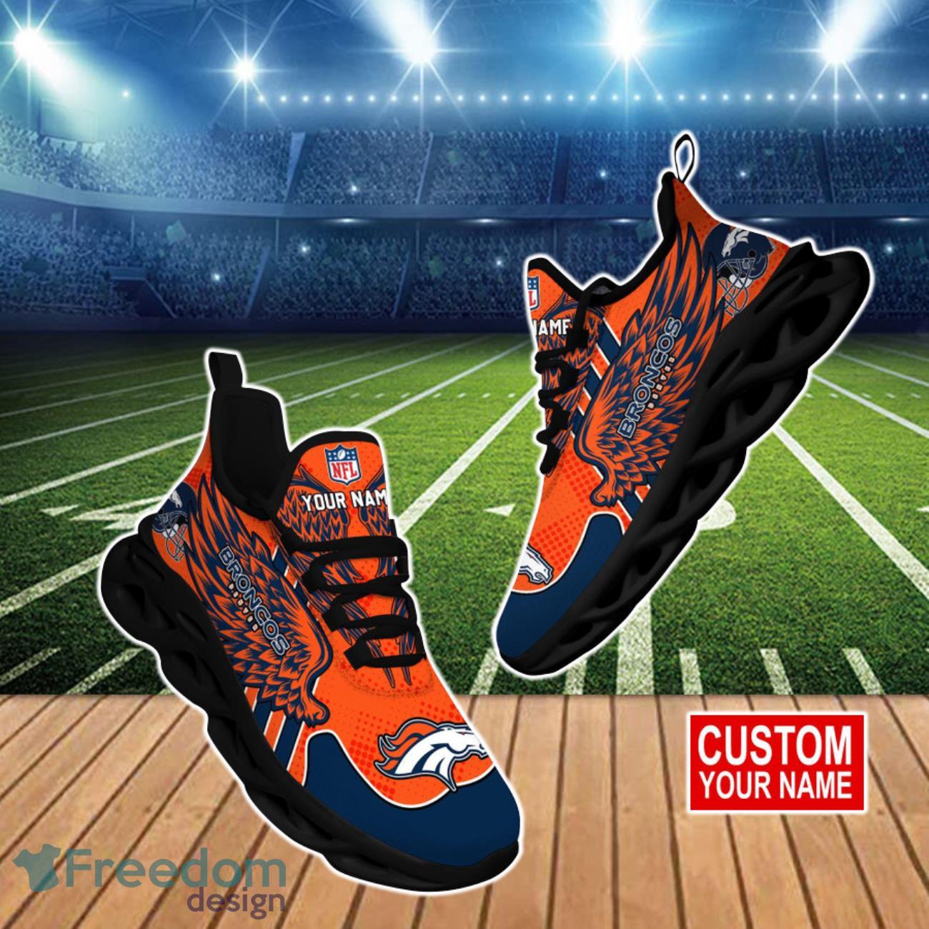 Custom Yeezy Running Shoes For Men Women Denver Broncos NFL