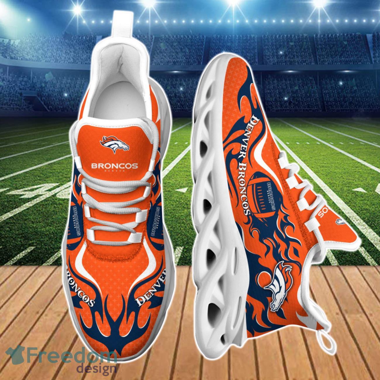 Denver Broncos Sport Sneakers NFL Max Soul Shoes - Freedomdesign