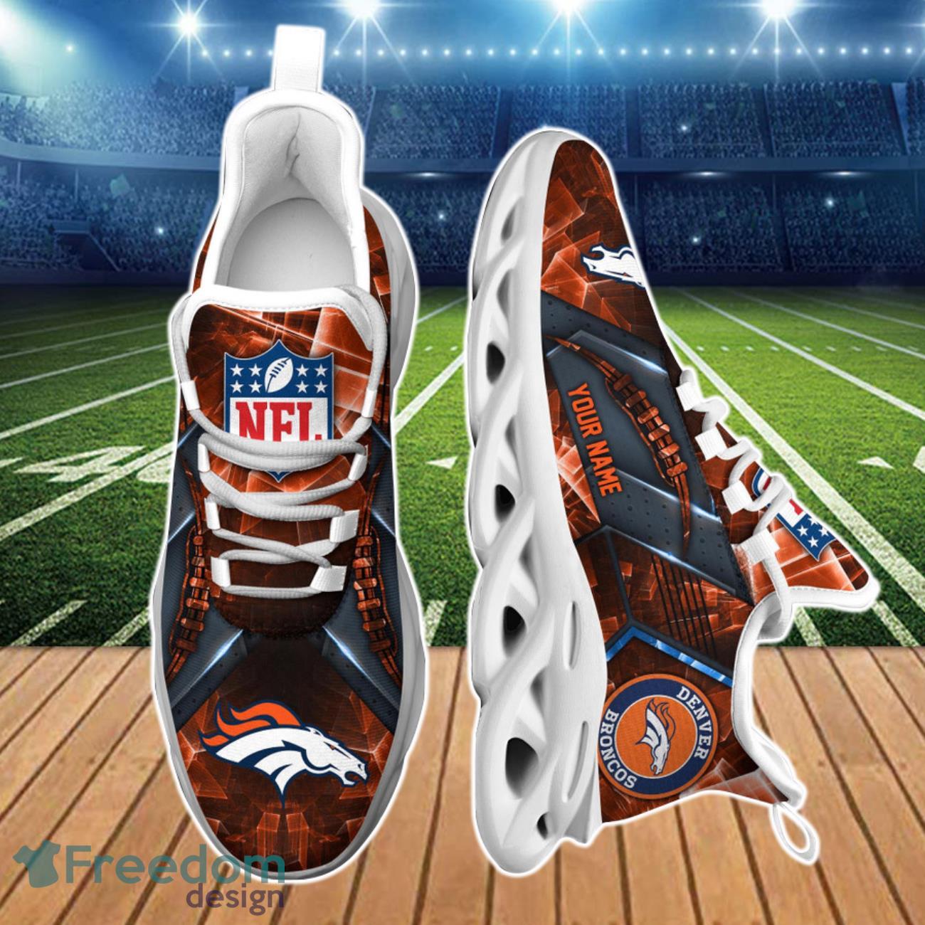 Denver Broncos NFL Clunky Max Soul Shoes Custom Name For Fan Football Product Photo 1