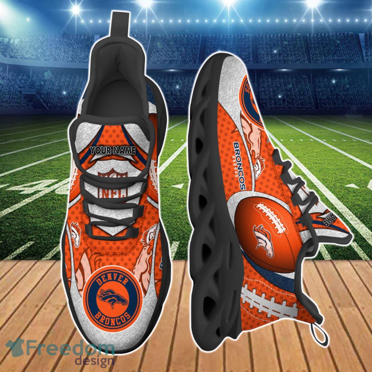 Denver Broncos NFL Clunky Max Soul Shoes Custom Name For True Fans Product Photo 2