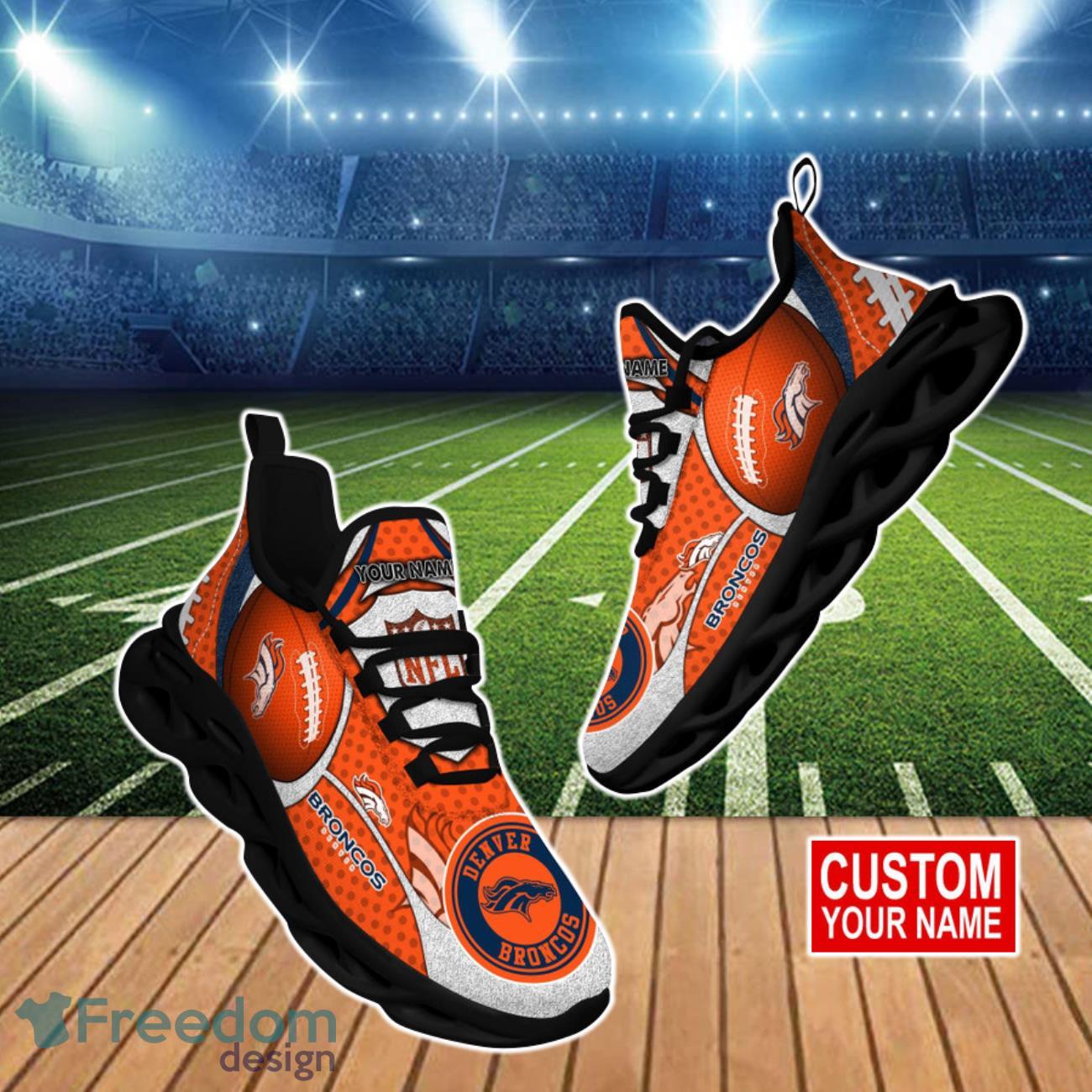 Denver Broncos NFL Clunky Max Soul Shoes Custom Name For True Fans Product Photo 1