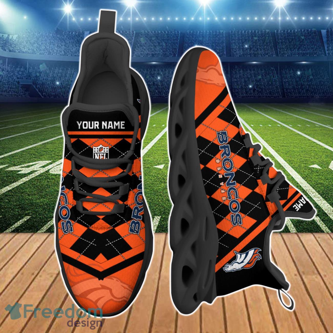 Denver Broncos NFL Clunky Sneakers Max Soul Shoes - Growkoc