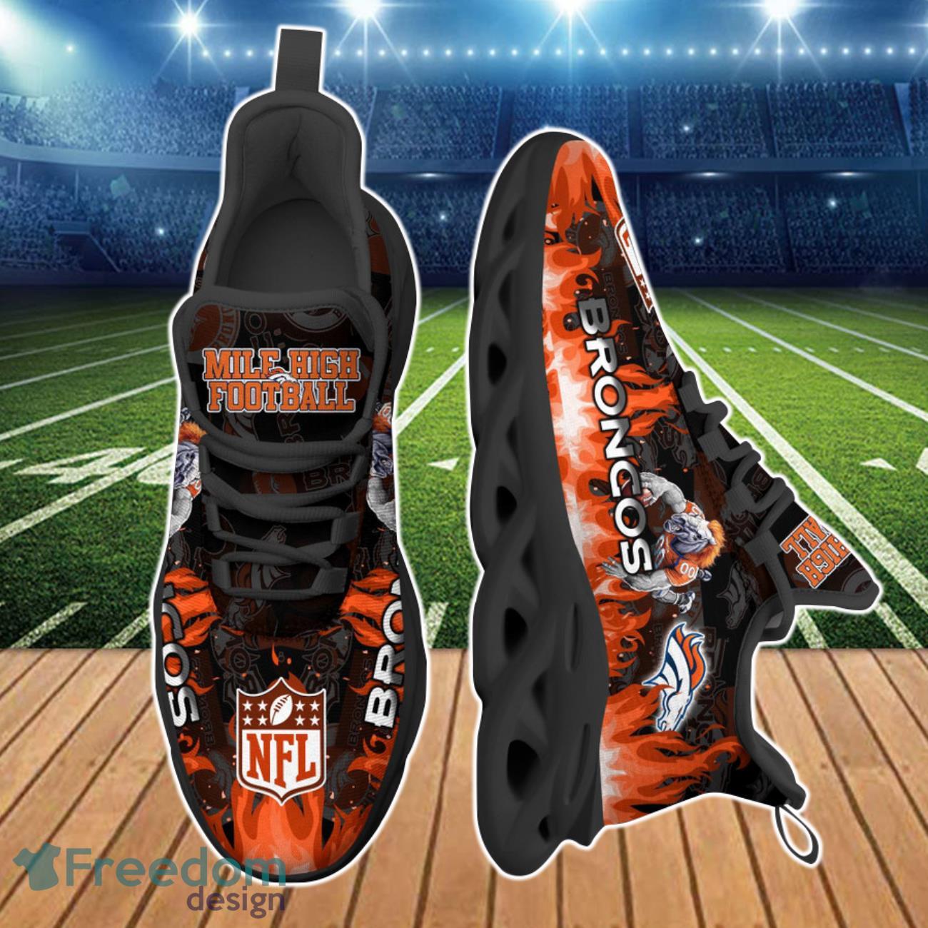 Denver Broncos NFL Clunky Max Soul Shoes For Men Women Product Photo 2