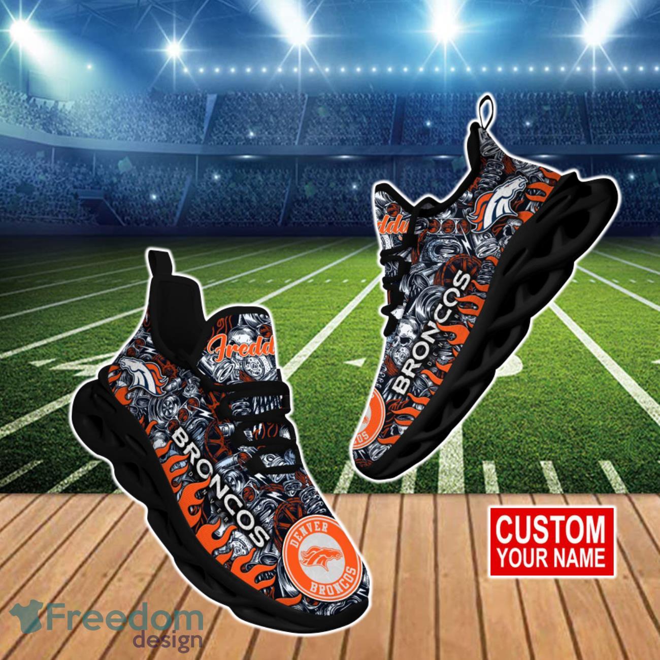 Denver Broncos NFL Clunky Max Soul Shoes Personalized Product Photo 2