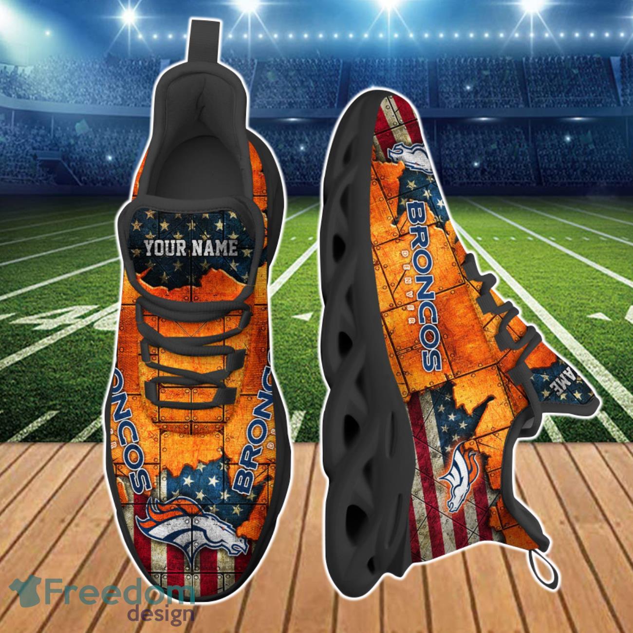 Denver Broncos NFL Clunky Max Soul Shoes Personalized For Fans Product Photo 2