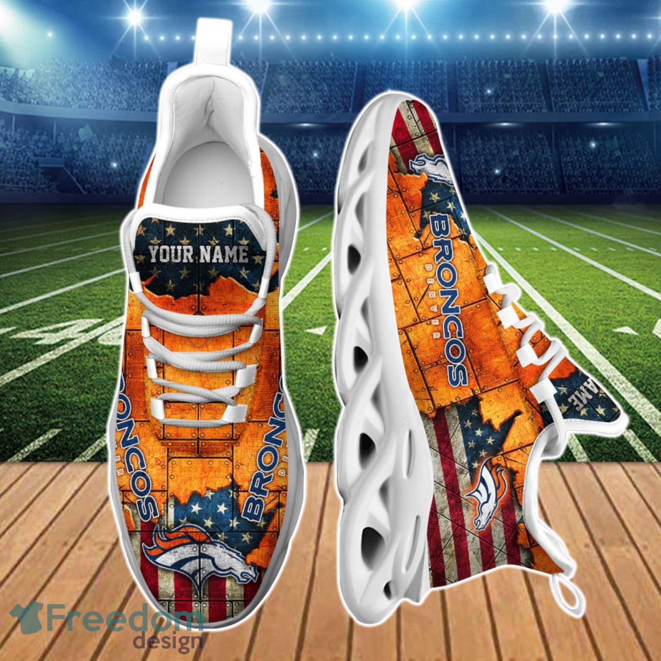 Denver Broncos Personalized Name NFL Max Soul Shoes Men And Women For Fans