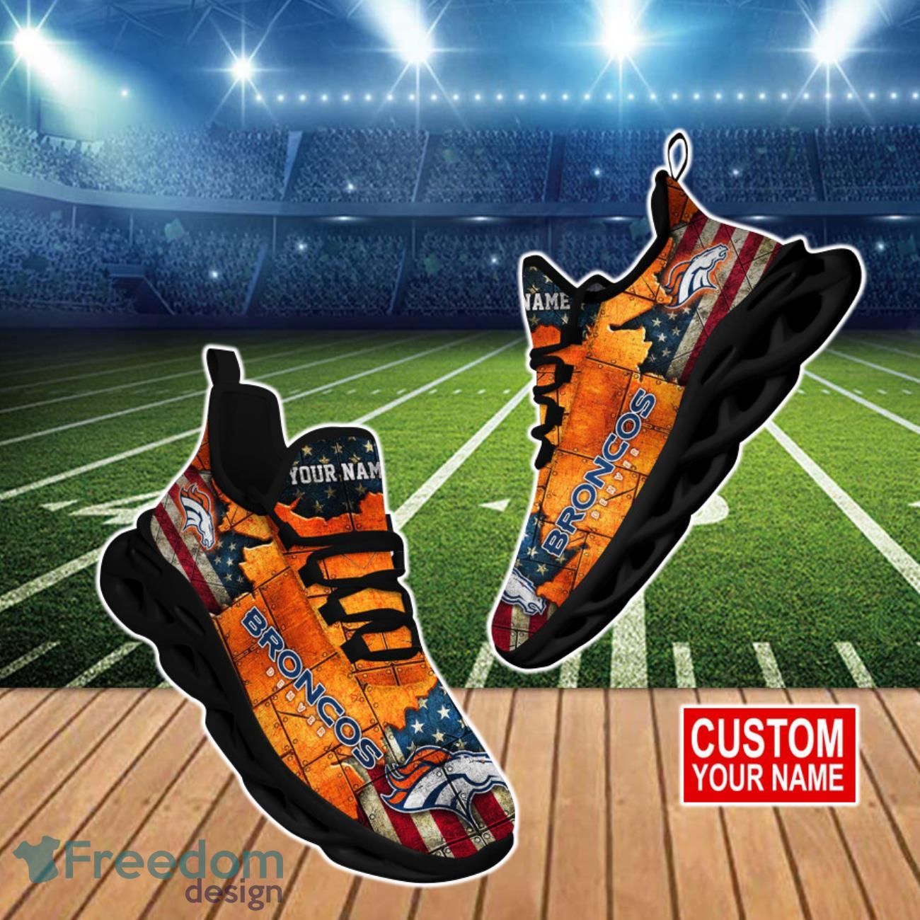 Denver Broncos NFL Max Soul Shoes New Men And Women For Fans - Freedomdesign