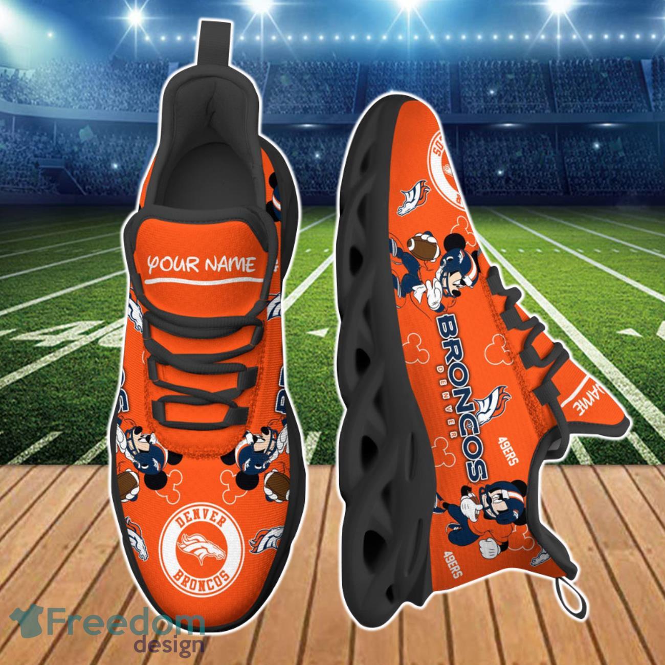 Denver Broncos NFL Clunky Max Soul Shoes Personalized For Real Fans Product Photo 2