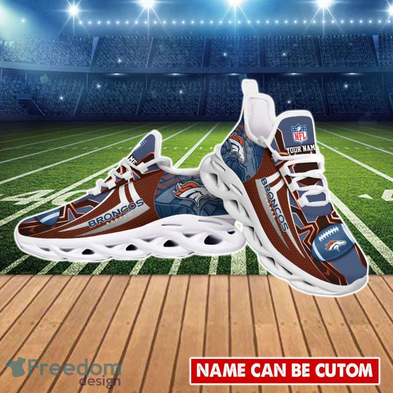 Denver Broncos Clunky Ultra NFL Custom Name Max Soul Sneaker Running Sport  Shoes Men And Women Gift