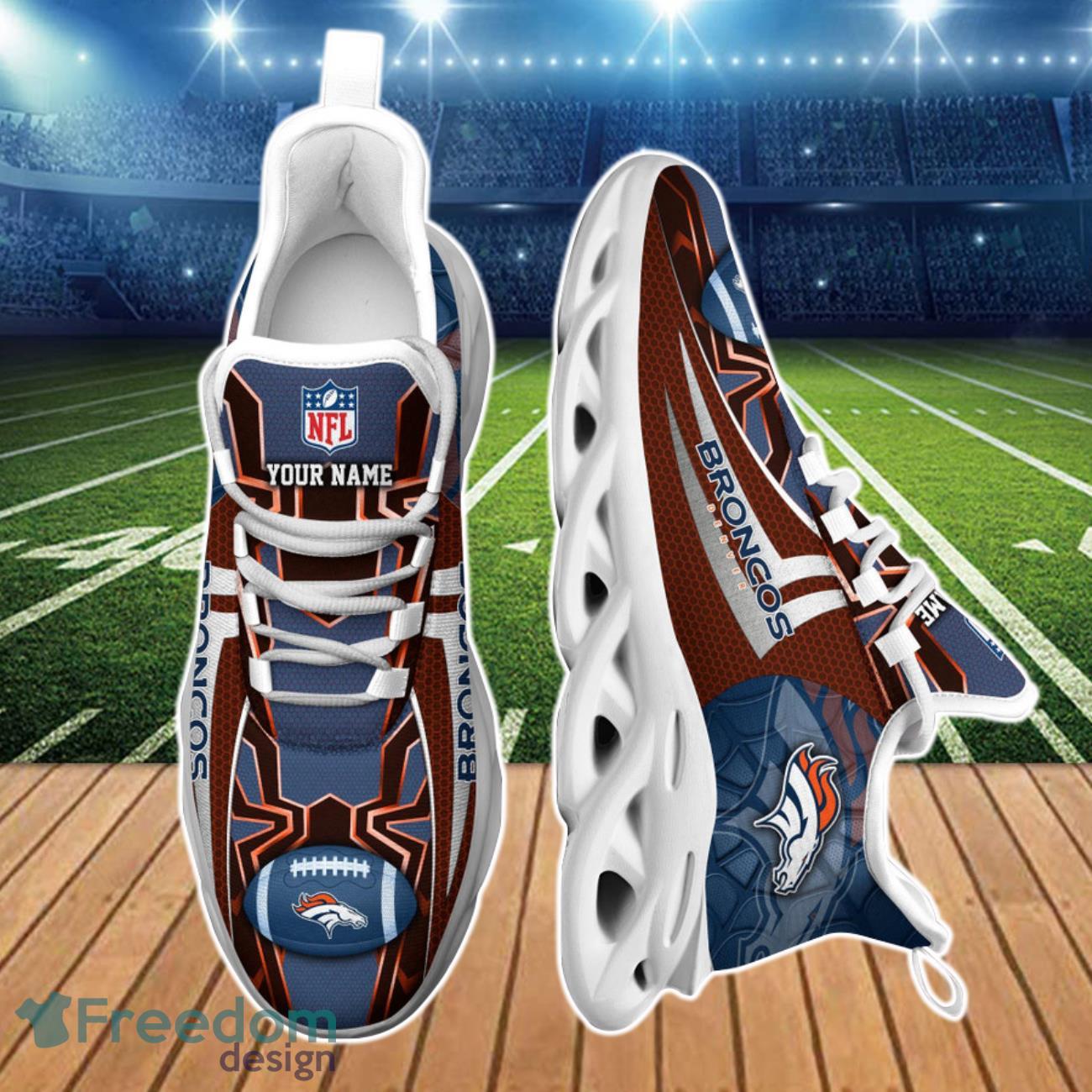 Denver Broncos NFL New Clunky Sneakers Max Soul Shoes For Men And