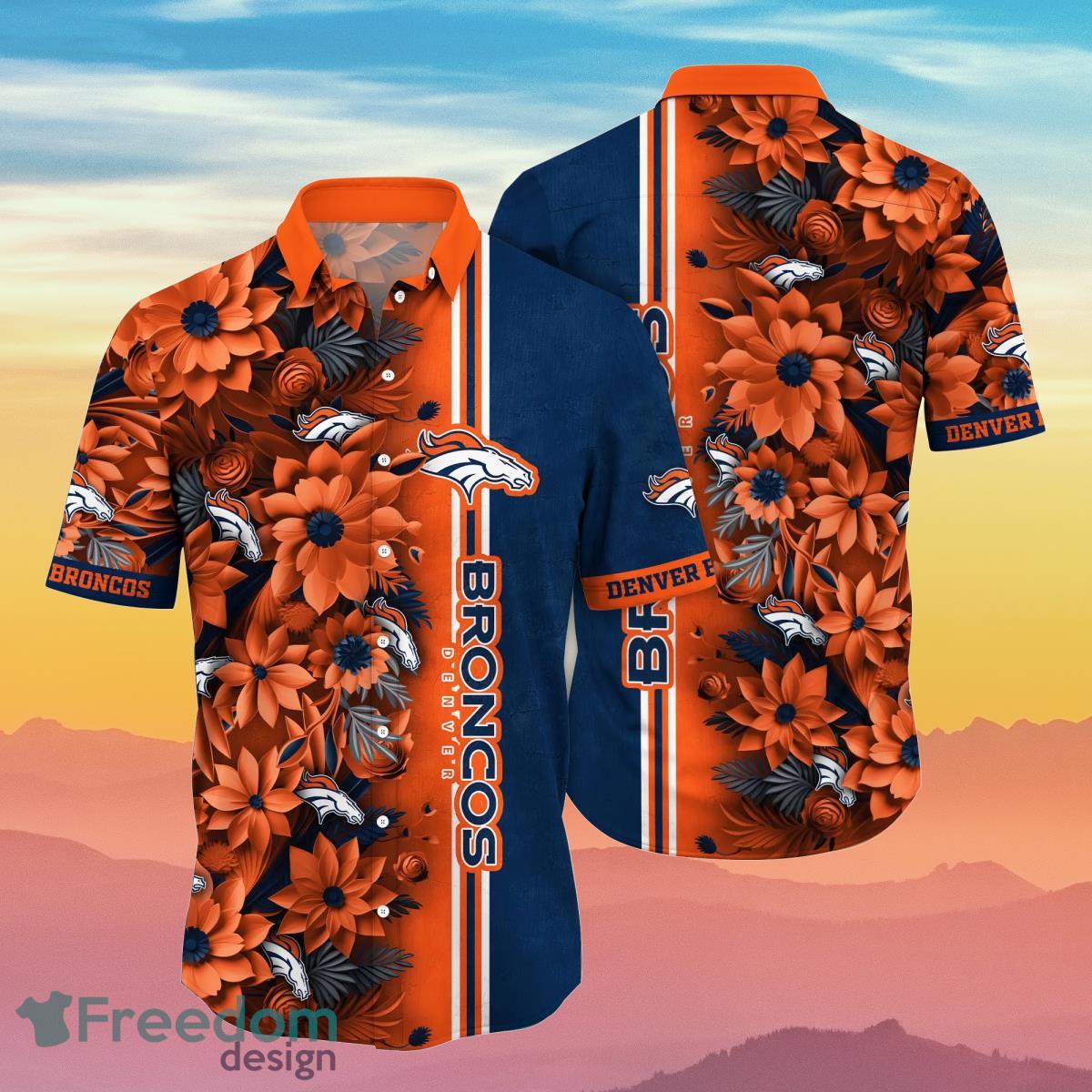 Denver Broncos Custom Name Hawaiian Shirt - Freedomdesign