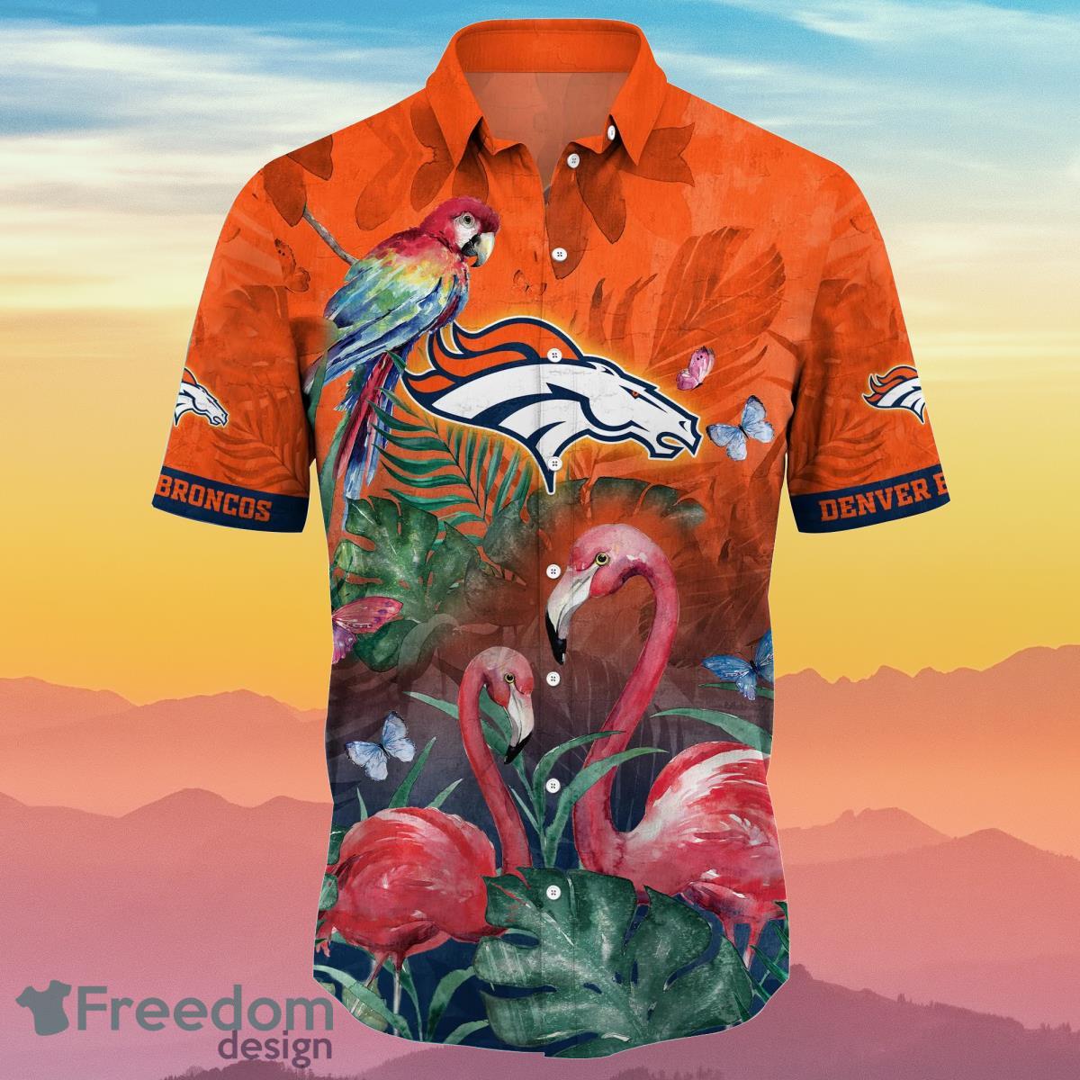 Denver Broncos NFL Flower Hawaiian Shirt Ideal Gift For Fans Product Photo 2