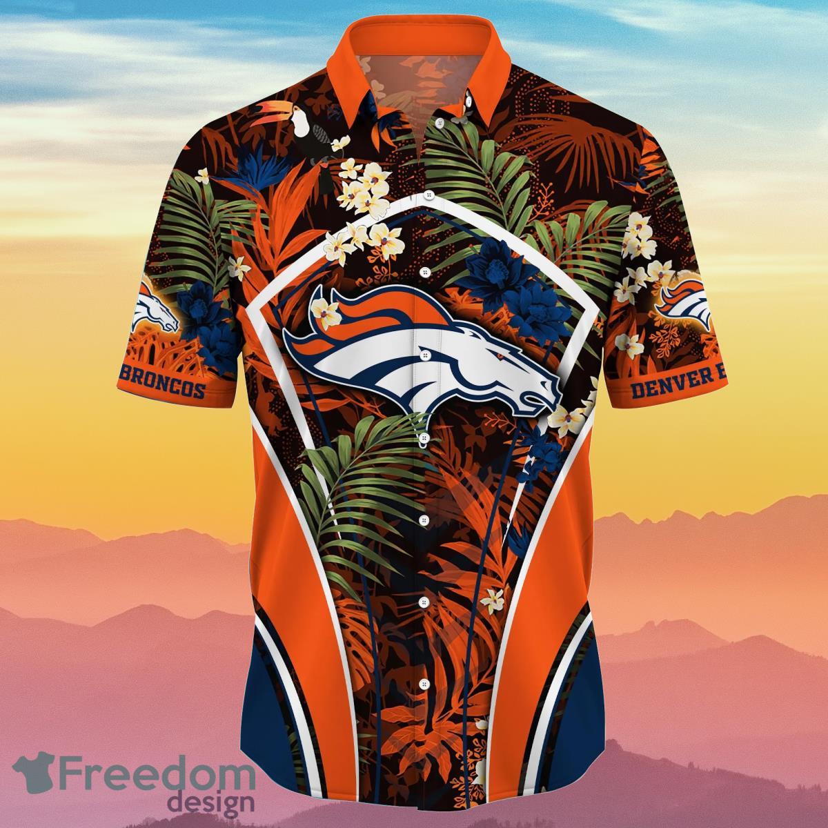 Denver Broncos NFL Flower Hawaiian Shirt Impressive Gift For Fans Product Photo 2