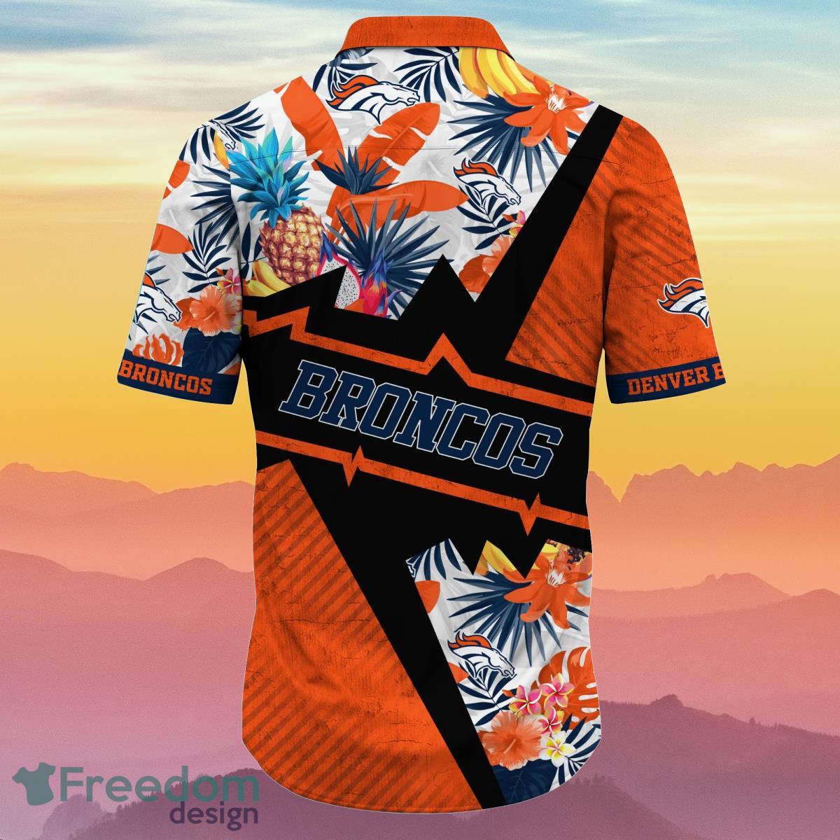 Denver Broncos NFL Mens Floral Button Up Shirt