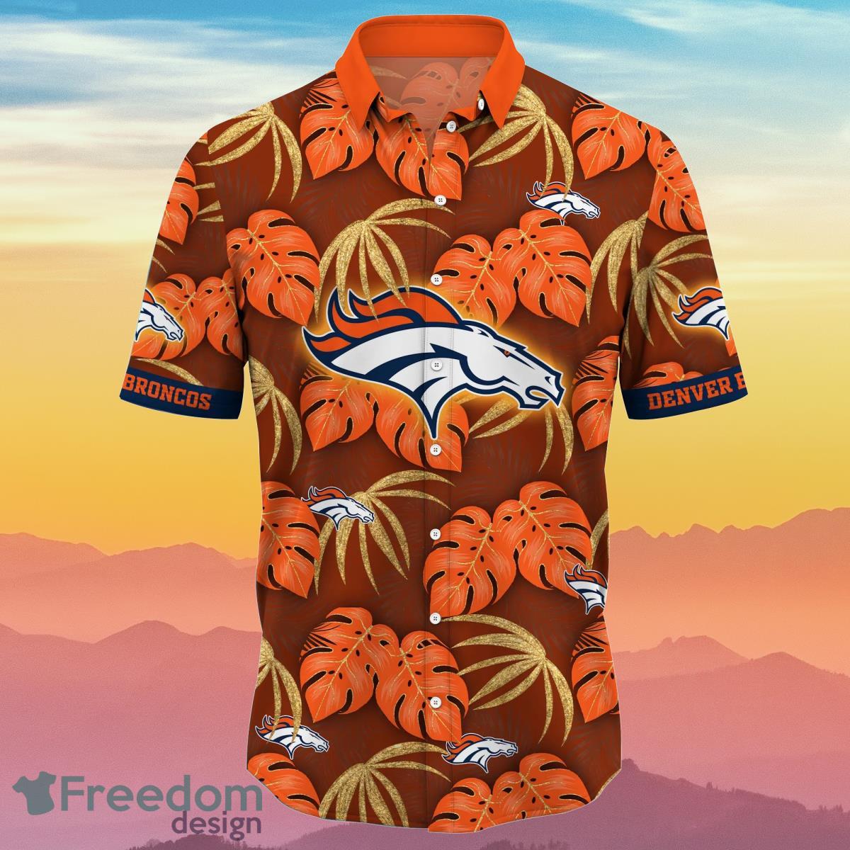 Denver Broncos NFL Flower Hawaiian Shirt Special Gift For Real Fans Product Photo 2