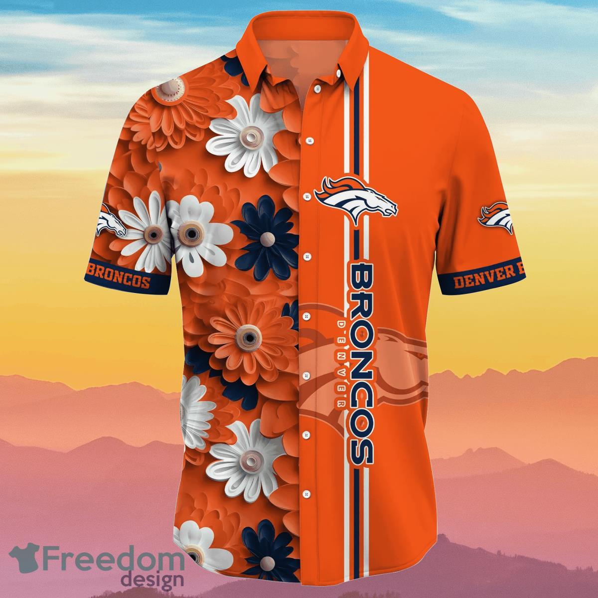 Denver Broncos NFL Flower Hawaiian Shirt Summer Football Best Gift For Fans Product Photo 2