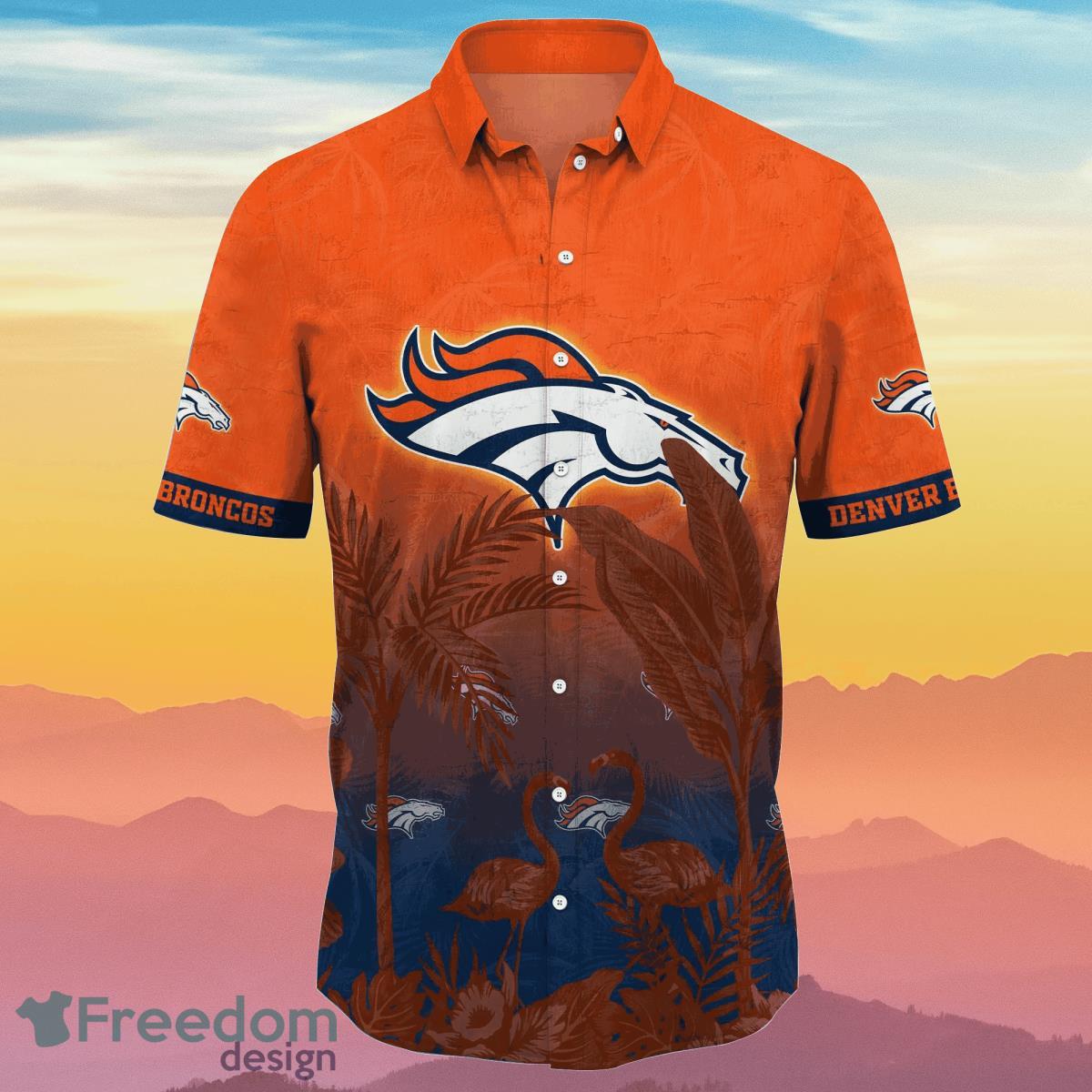 Denver Broncos Custom Name Hawaiian Shirt - Freedomdesign