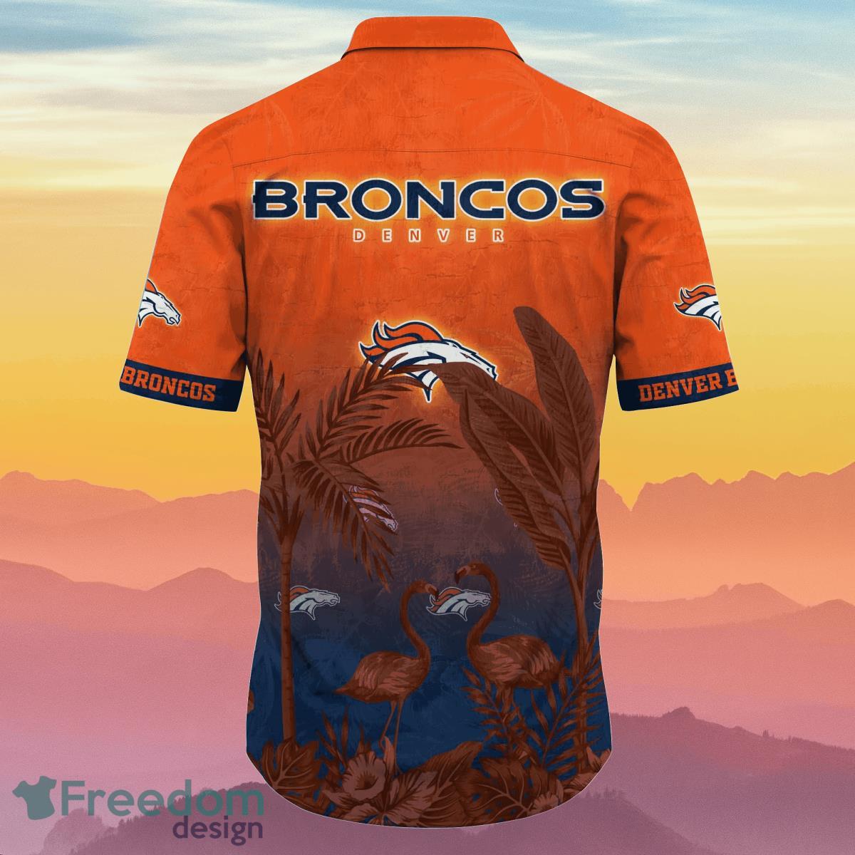 Denver Broncos Custom Name Hawaiian Shirt - Freedomdesign