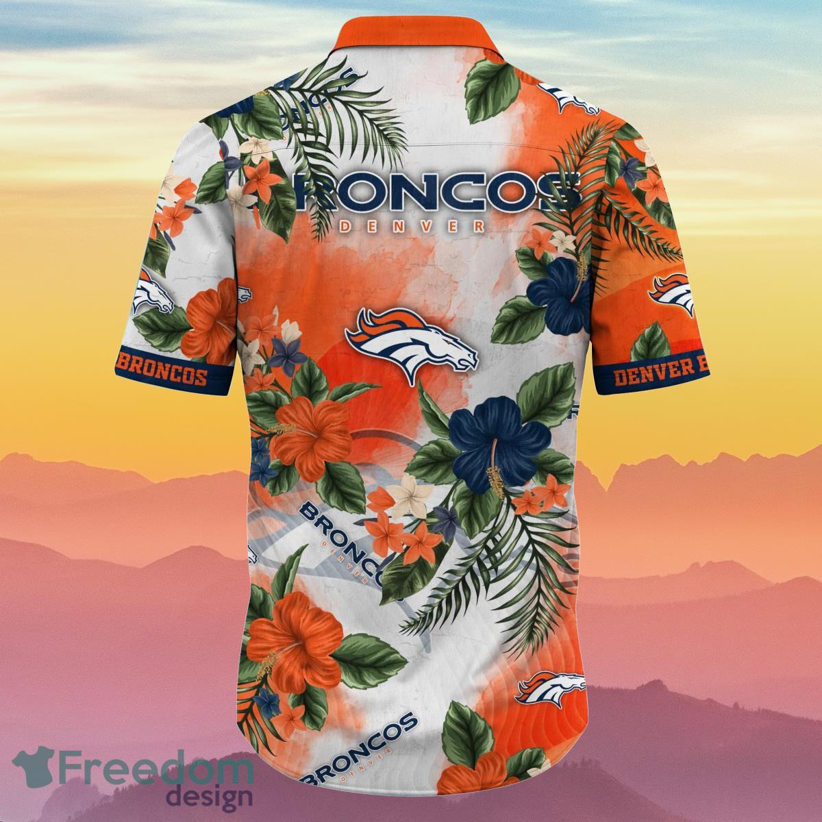 Denver Broncos NFL Floral Tropical Hawaiian Shirt Summer Gift For