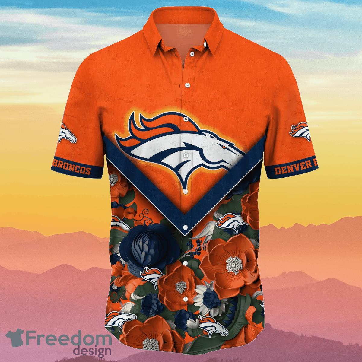 Denver Broncos NFL Flower Hawaiian Shirt Unique Gift For Men And Women Fans Product Photo 2