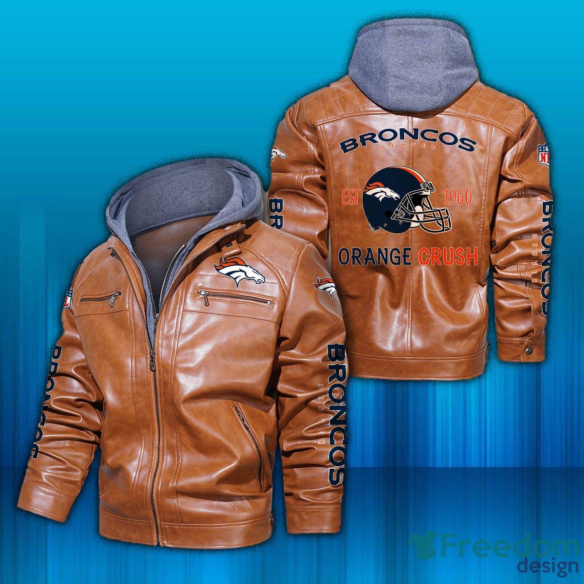 denver broncos vintage nfl leather jacket