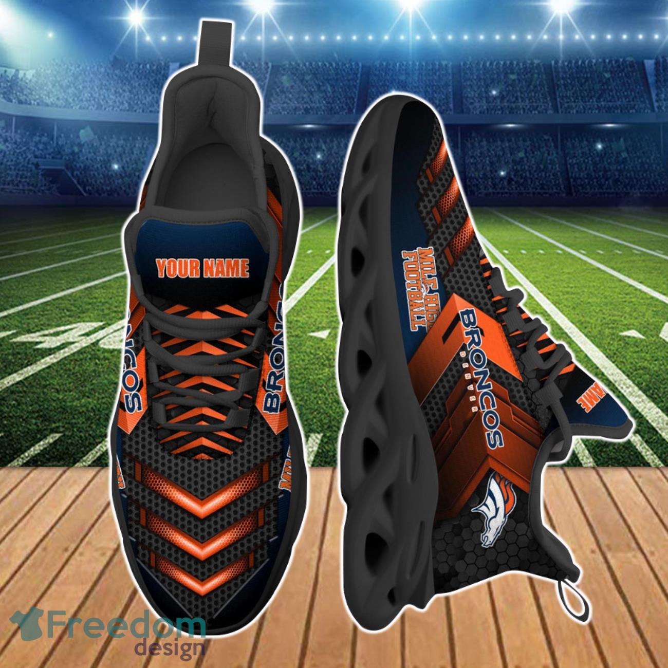 Denver Broncos NFL Max Soul Shoes Custom Name For Men Women Product Photo 2