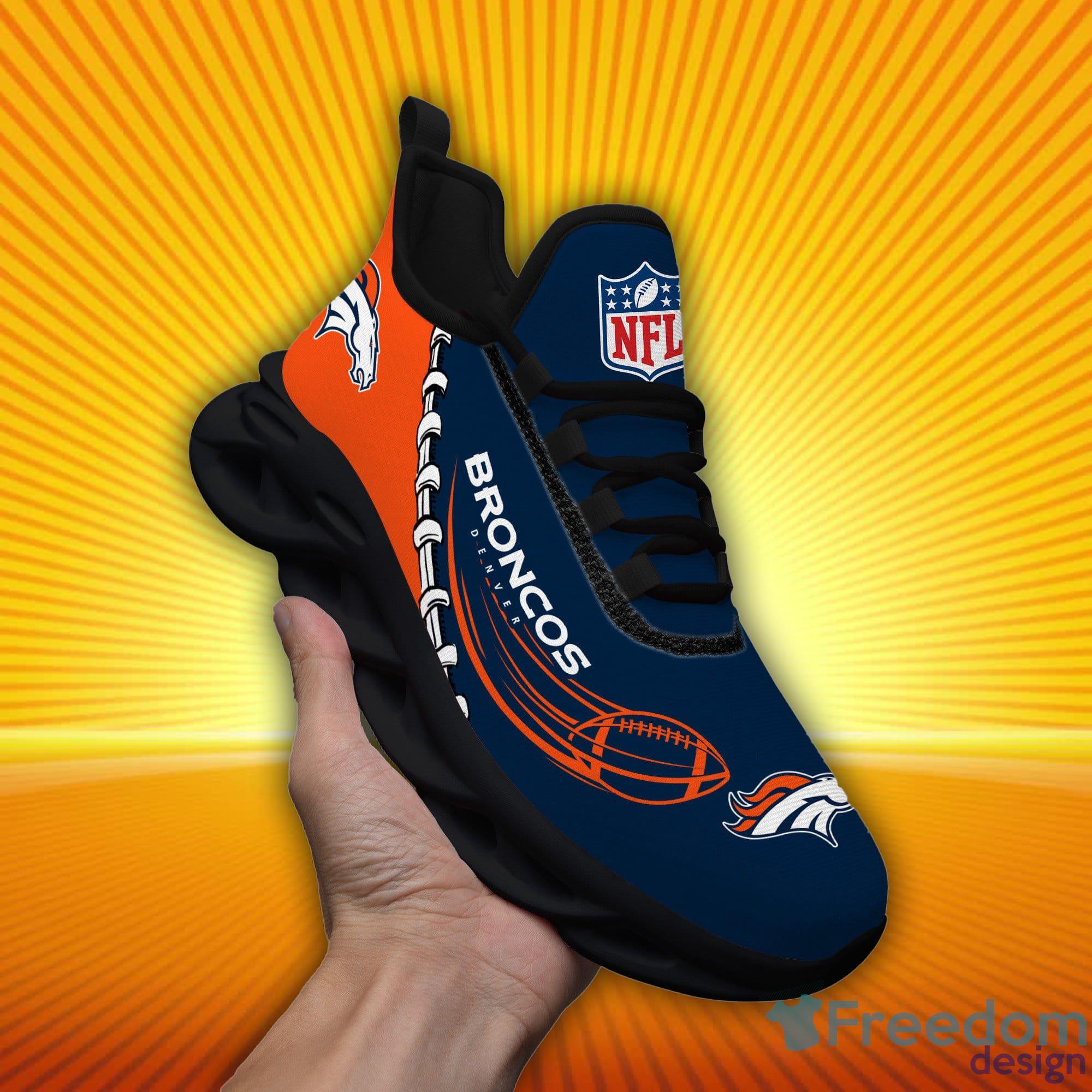 Denver Broncos NFL Max Soul Shoes Custom Name Tie Dye Running