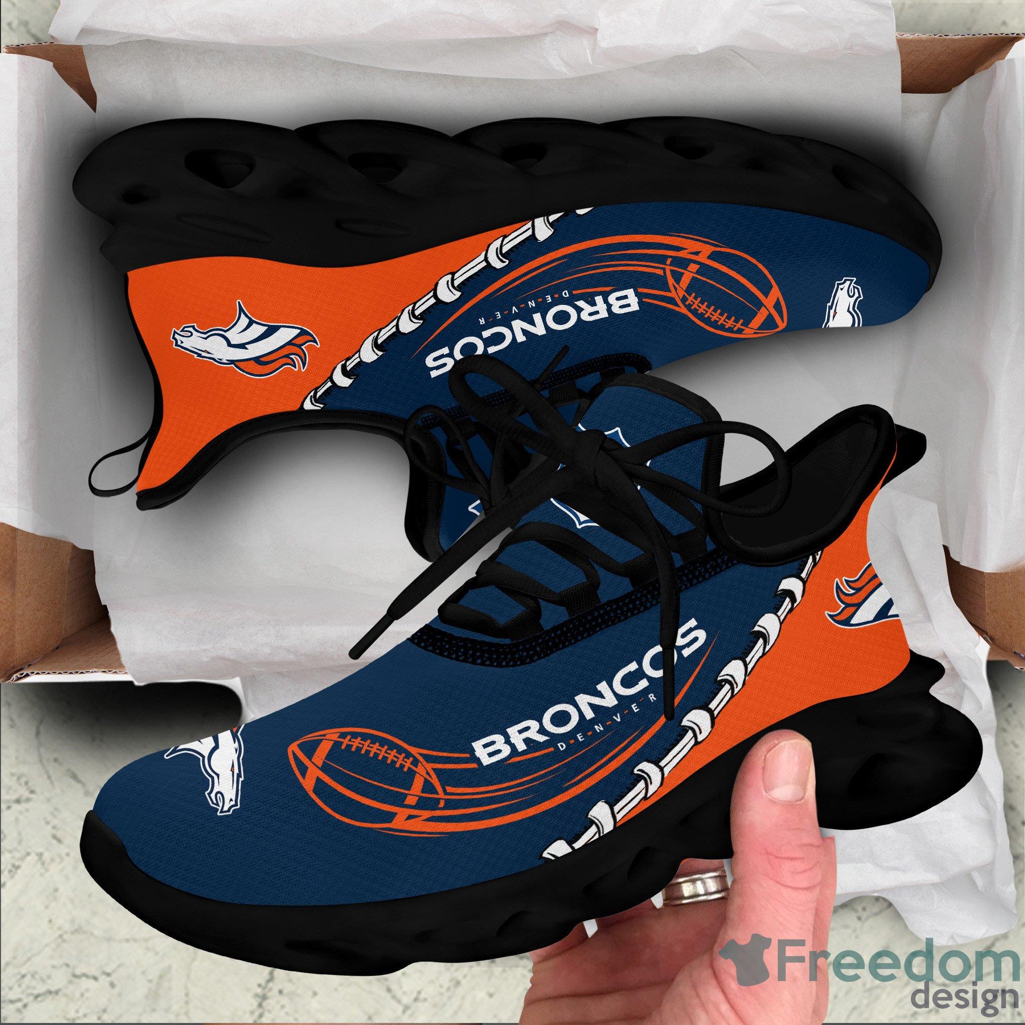 Denver Broncos NFL Running Sport Sneakers Max Soul Shoes For Men And Women  - Banantees