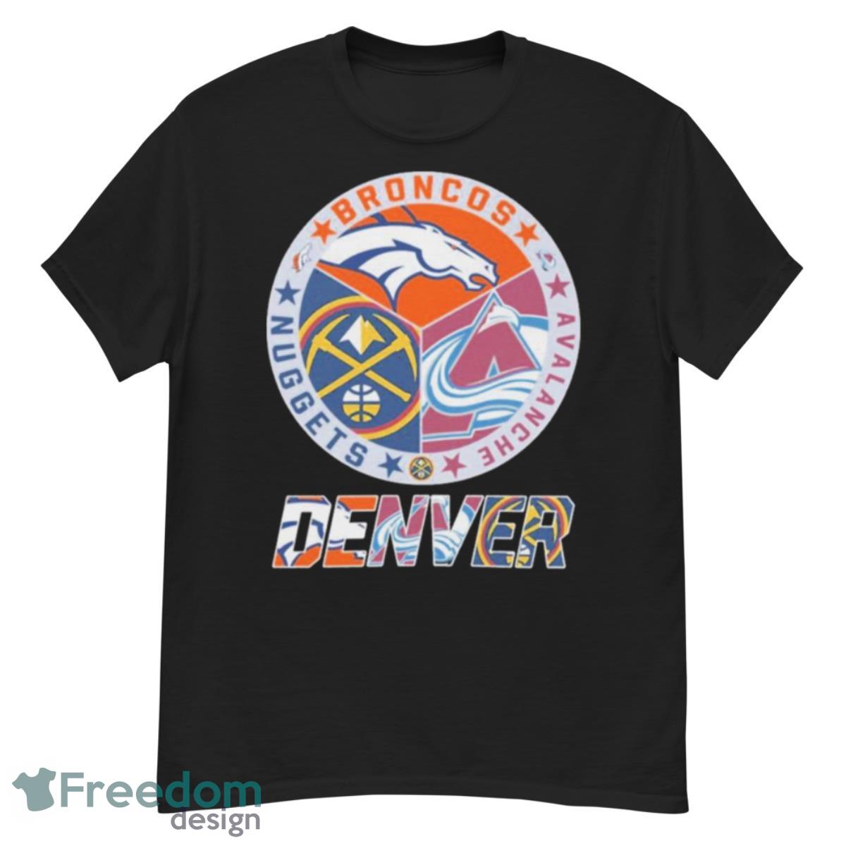 Denver Nugget Denver Broncos And Avalanche Denver Official Logo Shirt - G500 Men’s Classic T-Shirt